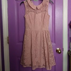 Pink lace dress